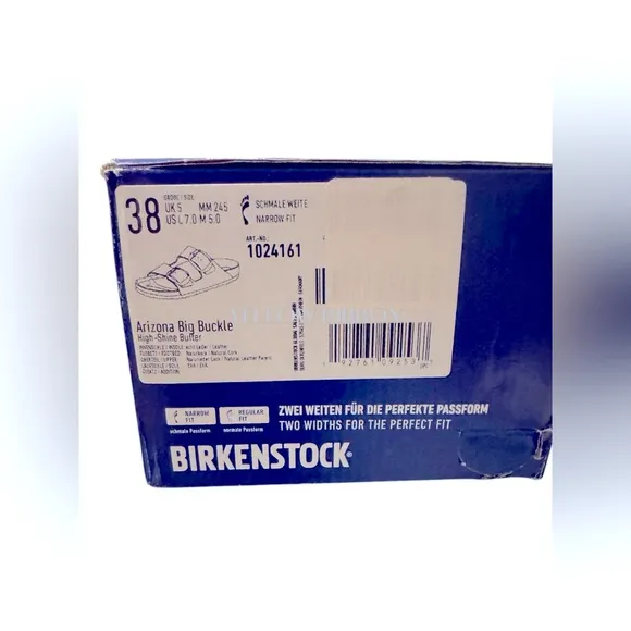🆕 BIRKENSTOCK | ARIZONA BIG BUCKLE SANDALS | HIGH SHINE BUTTER | SIZE: 38