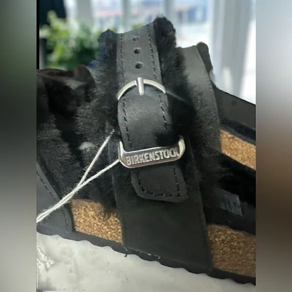 🔥🔥 Birkenstock Mayari Shearling Leather Sandals Size 38