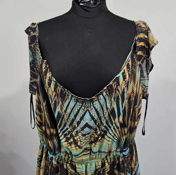 🐢 City Chic Size XL Super Palm Maxi Dress XL Great Condition- Like New