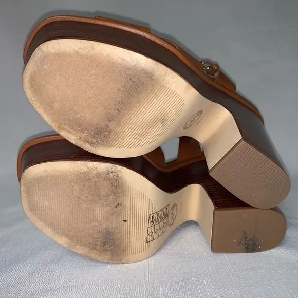 🆕 Michael Kors Platform Sandal Women's 8.5 Sia Leather Brown Boho Sexy Trendy