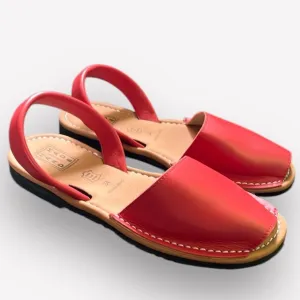 🇪🇸 New Handmade leather sandals from Spain red open toe slingback