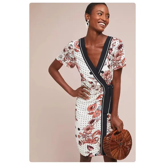 ★ NWT Maeve Anthropology Aubrey Floral Wrap Dress - Multicolored ★