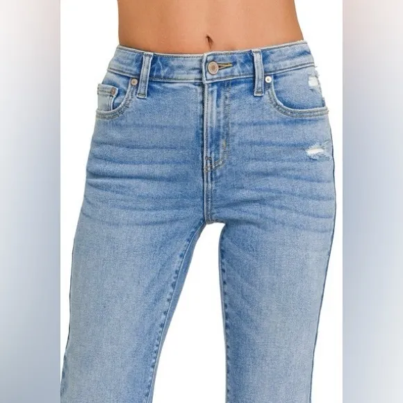 💥 The “Angelino” Crop Flare Jeans | Denim Blue