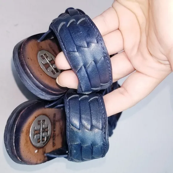 🌸 Tory Burch | Blue Leather Sandals 9