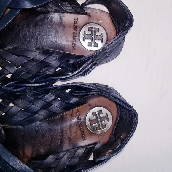 🌸 Tory Burch | Blue Leather Sandals 9