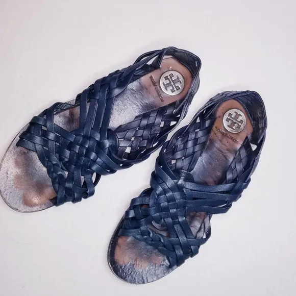 🌸 Tory Burch | Blue Leather Sandals 9