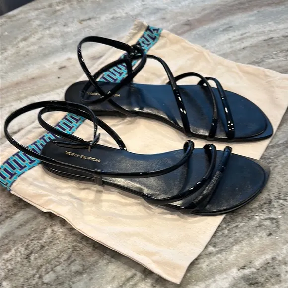 ✨ Tory Burch Split Mignon Must-Strap Sandal – Black – Size 8 ✨ New Without Box