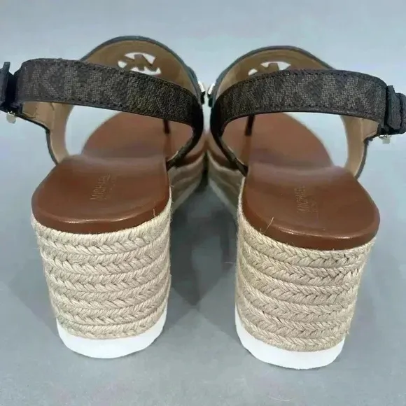 $195 Michael Kors Aubrey Wedge Espadrille Womens 9.5 Casual Y2K Cruise Holiday