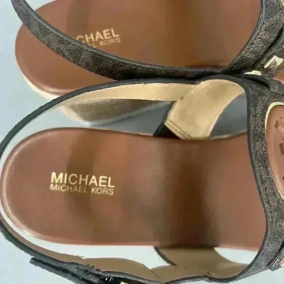 $195 Michael Kors Aubrey Wedge Espadrille Womens 9.5 Casual Y2K Cruise Holiday