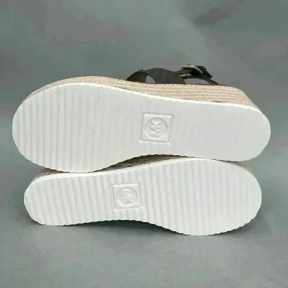 $195 Michael Kors Aubrey Wedge Espadrille Womens 9.5 Casual Y2K Cruise Holiday