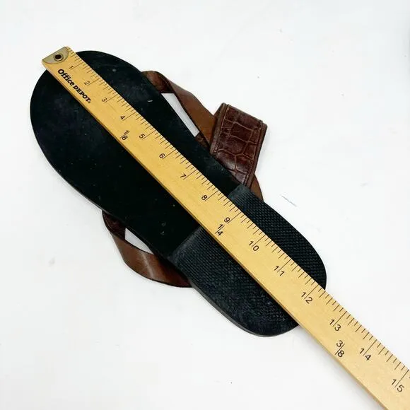 313 EKO Handmade Shoes Bespoke Hand Crafted Leather Sandals Mens 14 Brown
