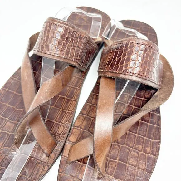 313 EKO Handmade Shoes Bespoke Hand Crafted Leather Sandals Mens 14 Brown