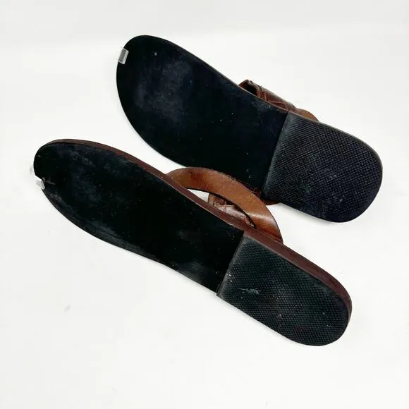 313 EKO Handmade Shoes Bespoke Hand Crafted Leather Sandals Mens 14 Brown