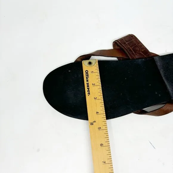 313 EKO Handmade Shoes Bespoke Hand Crafted Leather Sandals Mens 14 Brown