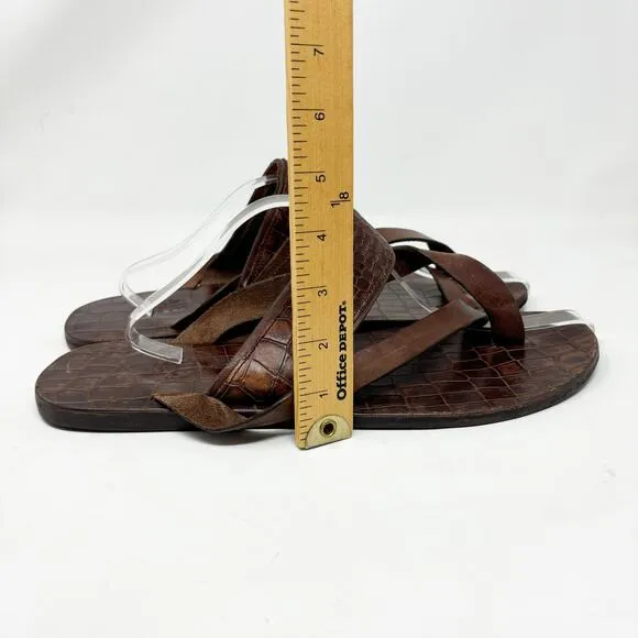 313 EKO Handmade Shoes Bespoke Hand Crafted Leather Sandals Mens 14 Brown
