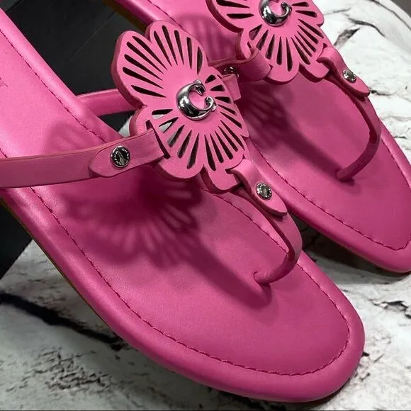 8.5 COACH JULIA SANDALS In color Petunia Pink nib