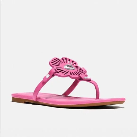8.5 COACH JULIA SANDALS In color Petunia Pink nib