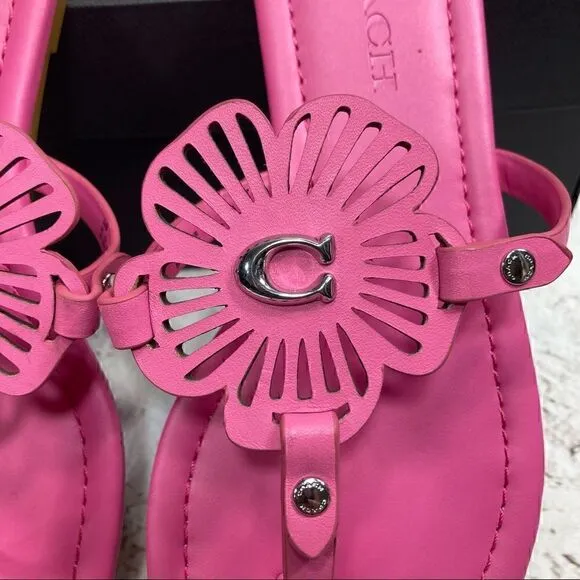 8.5 COACH JULIA SANDALS In color Petunia Pink nib