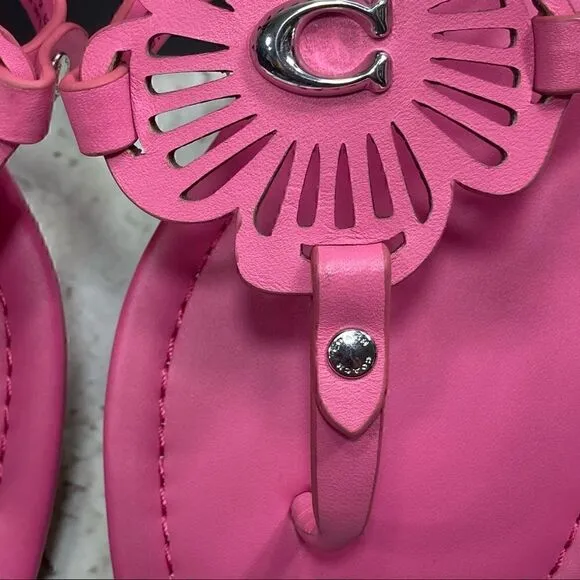 8.5 COACH JULIA SANDALS In color Petunia Pink nib