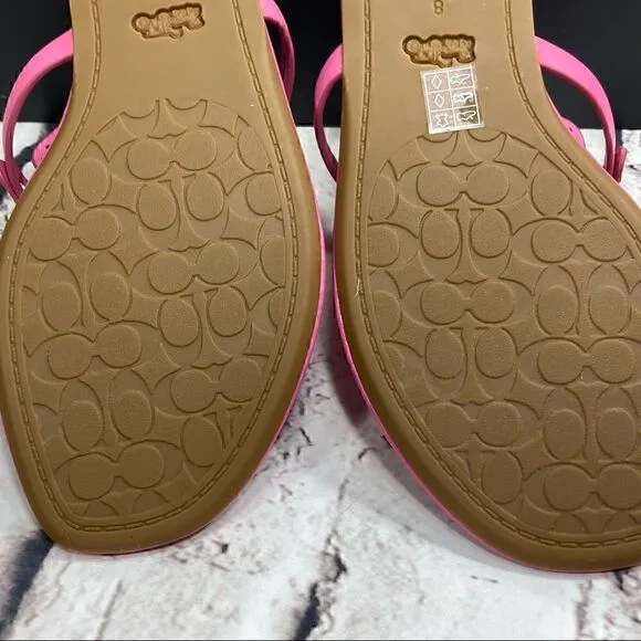 8.5 COACH JULIA SANDALS In color Petunia Pink nib