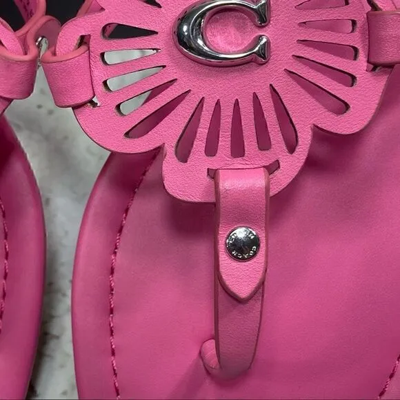 9 COACH JULIA SANDALS In color Petunia Pink nib