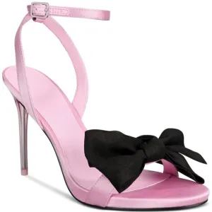 AAJ by Aminah Women Yahira Ankle Strap Bow Sandals Size US 10M Blush Pink Fabric