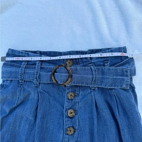 Abercrombie &amp; Fitch Women's Wide-Leg Chambray Pants Size XS – Paperbag Waist