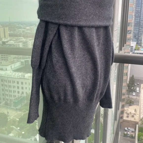 Acne Studios Sweater Dress in Wool with Generous Cowl Turtleneck - Small