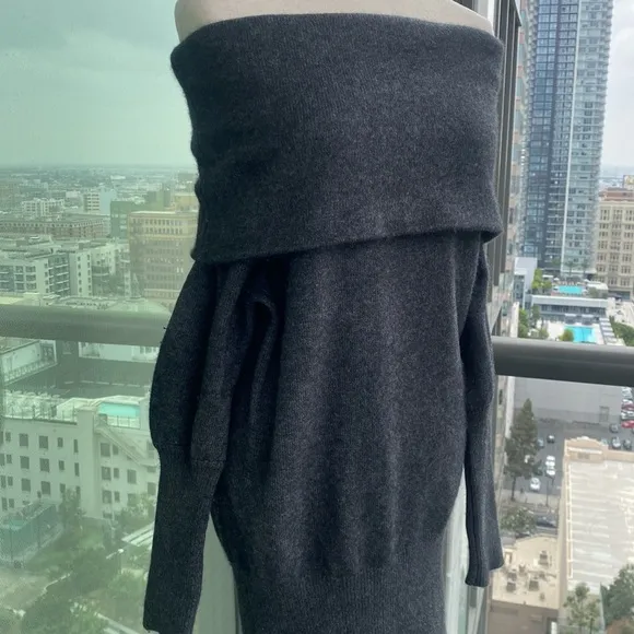 Acne Studios Sweater Dress in Wool with Generous Cowl Turtleneck - Small