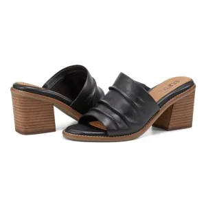 Adara LEATHER Ruched Slip-On Dress Sandals