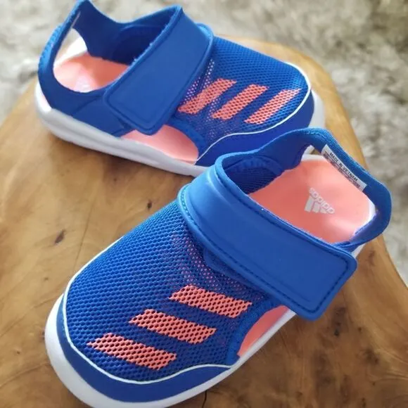 ADIDAS FortaSwim I Toddler Kids Swim Ready Sandals in Blue/Coral