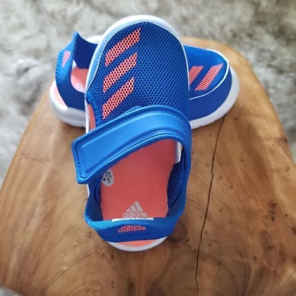 ADIDAS FortaSwim I Toddler Kids Swim Ready Sandals in Blue/Coral