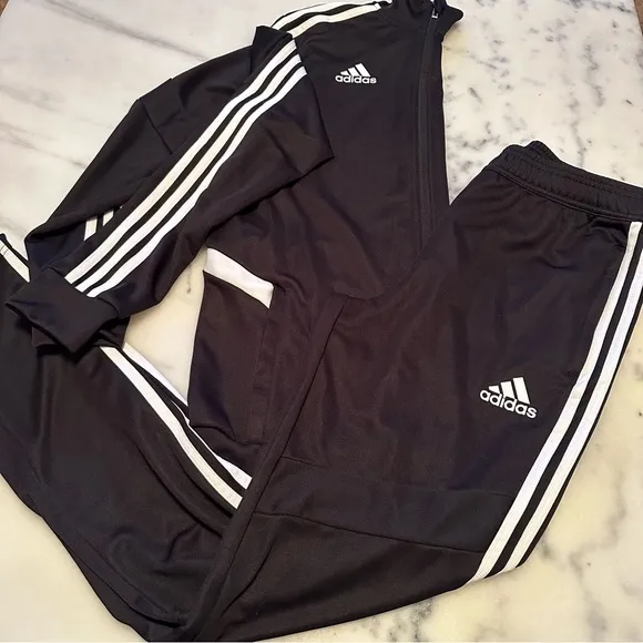 adidas Tiro Track Suit Black and White Youth Size XL