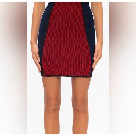 Adidas X Paolina Russo Mini Skirt Striped Knit Size SMALL