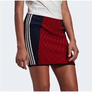 Adidas X Paolina Russo Mini Skirt Striped Knit Size SMALL