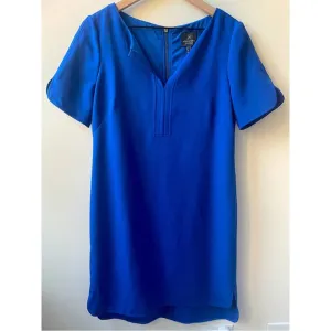 Adrianna Papell Royal Blue High Low Shift Dress, Women’s Size 8