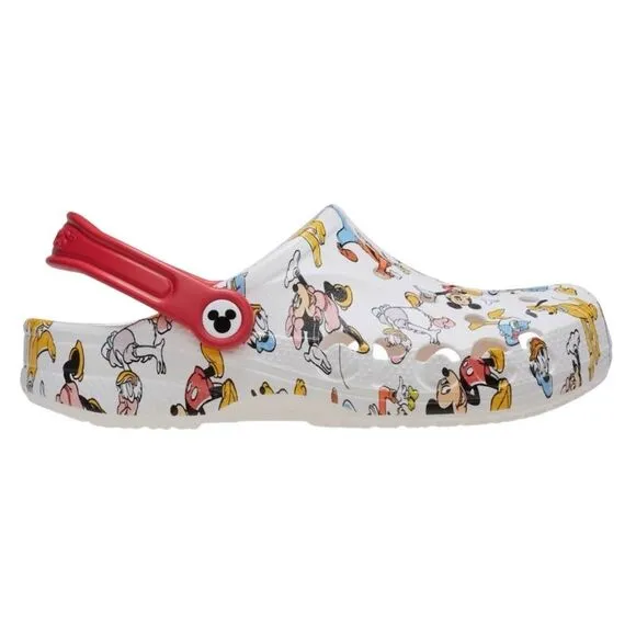 Adult Unisex Disney Mickey and Friends Crocs Red/ White Baya Clog Slip on 10