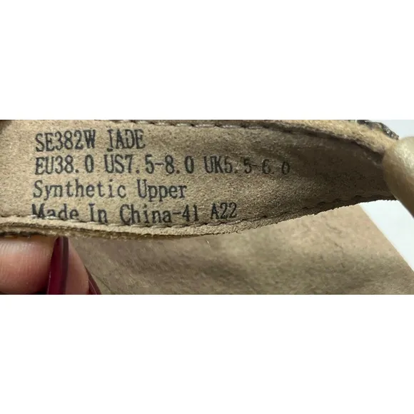 Aetrex Womens Jade Orthotic Crystal-Covered Thong Sandal Sz 38 EU 7.5-8 US Gold