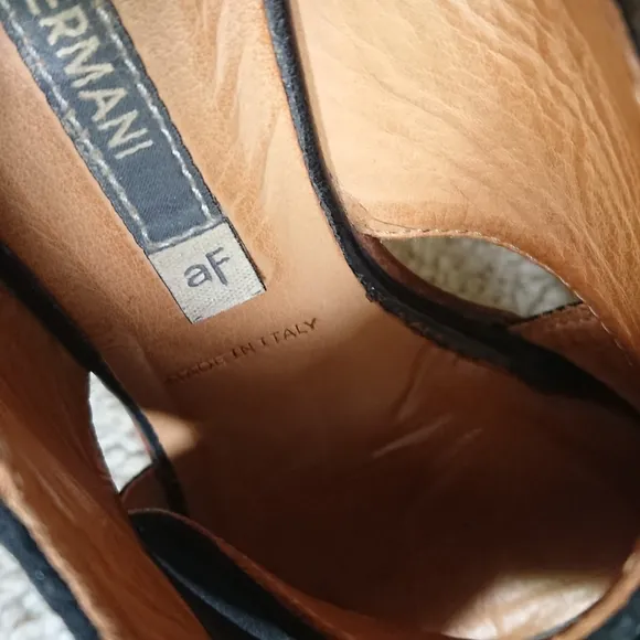 Alberto Fermani Black suede Leather Heels size 37
