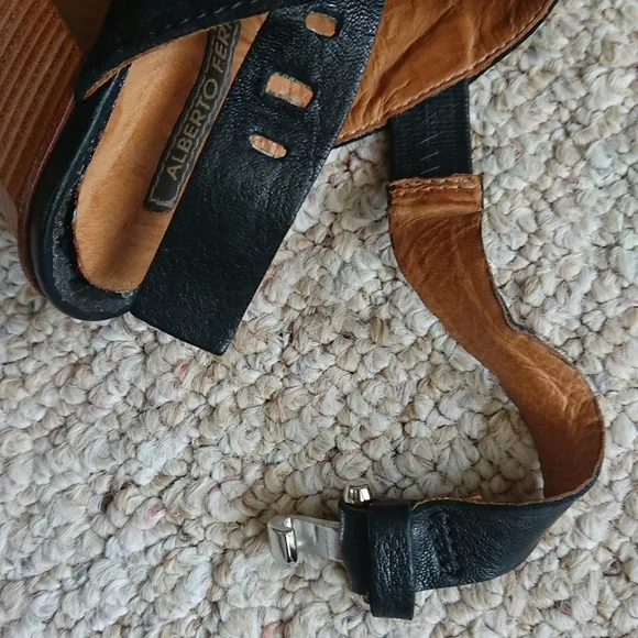Alberto Fermani Black suede Leather Heels size 37