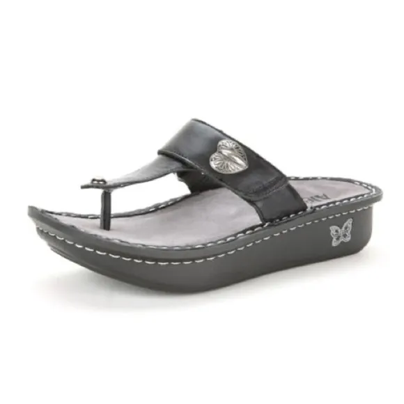 Alegria Carina Black Nappa Sandals