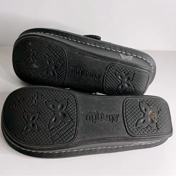 Alegria Carina Black Nappa Sandals