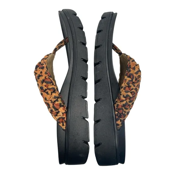 Alegria Riz Wild Sandal Leopard Print Platform Size 9