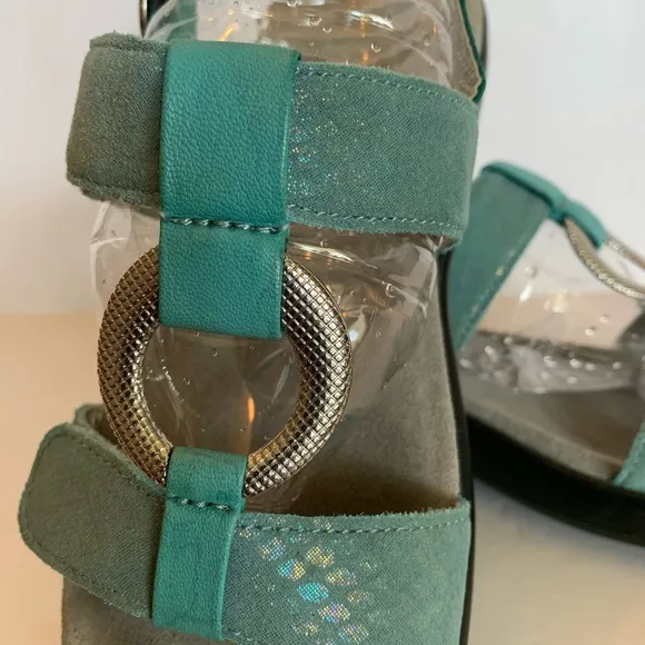 ALEGRIA Slingback Sandals 6 6.5 Julie Aqua Spring Summer comfort