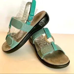 ALEGRIA Slingback Sandals 6 6.5 Julie Aqua Spring Summer comfort