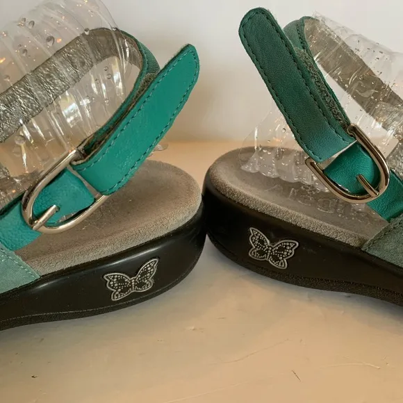 ALEGRIA Slingback Sandals 6 6.5 Julie Aqua Spring Summer comfort