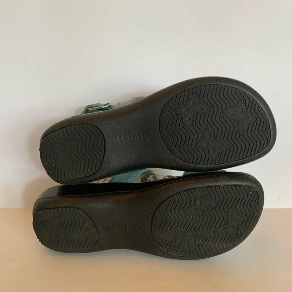 ALEGRIA Slingback Sandals 6 6.5 Julie Aqua Spring Summer comfort