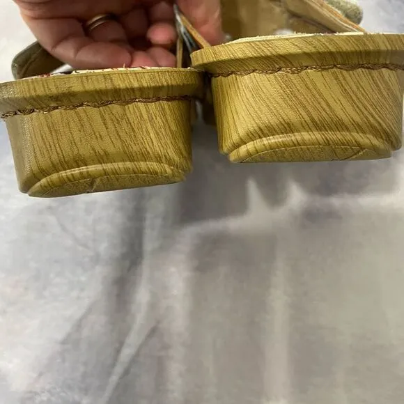 Alegria Leather Slip-On Sandals With Strap Detail