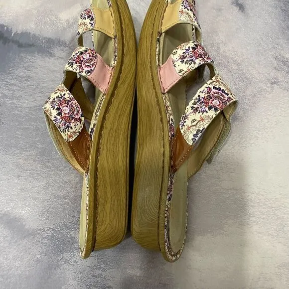 Alegria Leather Slip-On Sandals With Strap Detail