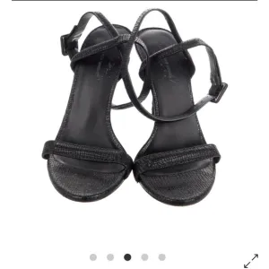 Alexander Wang Antonia Black Textured Heel sandals